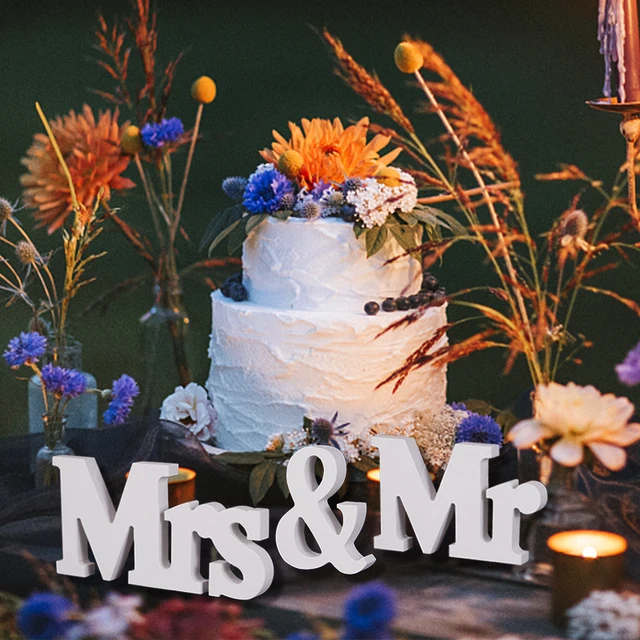 Lettere Decorative Mr E Mrs In Legno Bianco - Per Matrimonio E Decorazioni - Foto 5