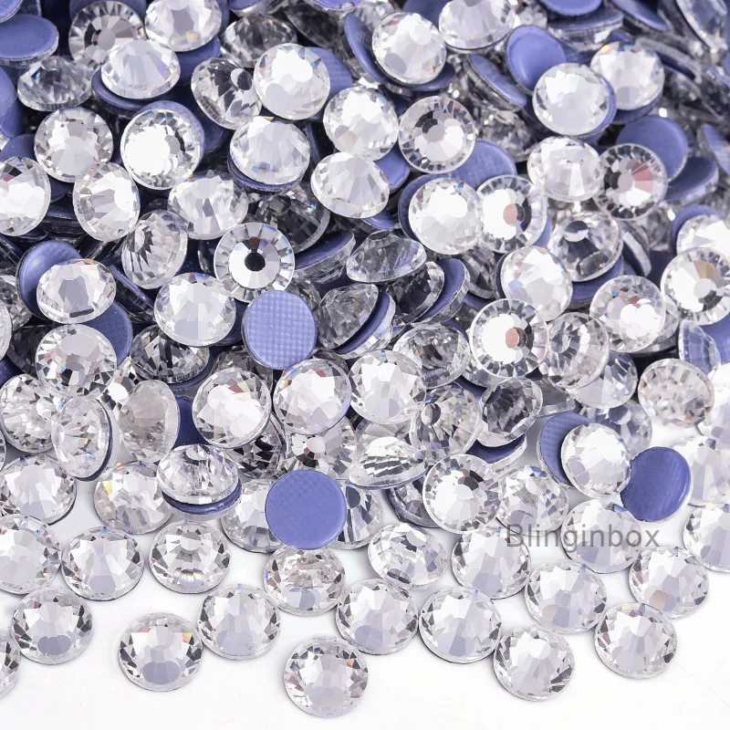 Blingbox SS3-SS34 Hotfix Rhinestones High Quality Glass Crystal Glitter Iron On Rhinestones for Fabric Garment Cтразы strass 4