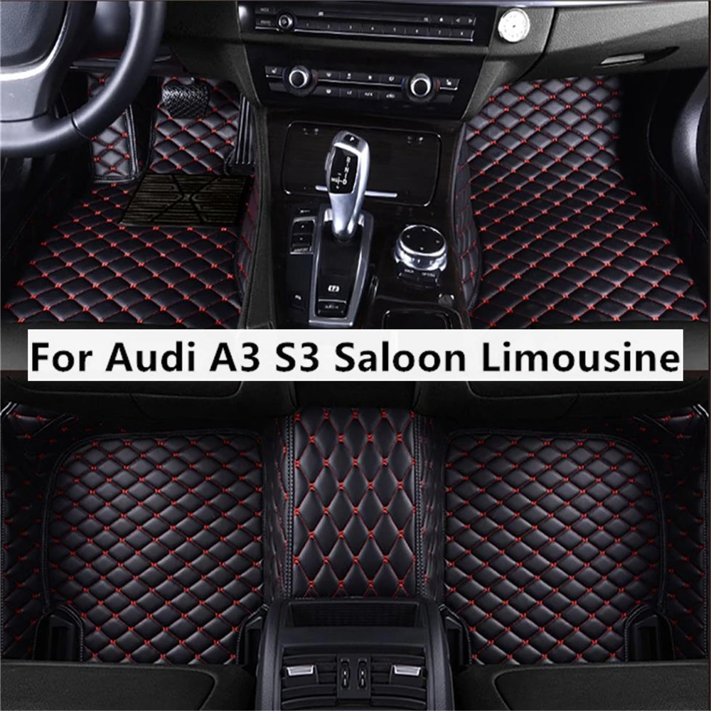 

Solid Color Diamond Custom Car Floor Mats For Audi A3 S3 Saloon Limousine 2013-2023 Years Sedan Auto Carpets Foot Accessories