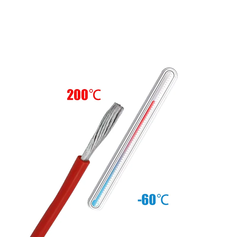 내열성 유연한 실리콘 와이어, 주석 도금 구리 와이어, 연선 케이블, 5 가지 색상 혼합 세트, 30, 28, 26, 24, 22, 20awg18awg16awg