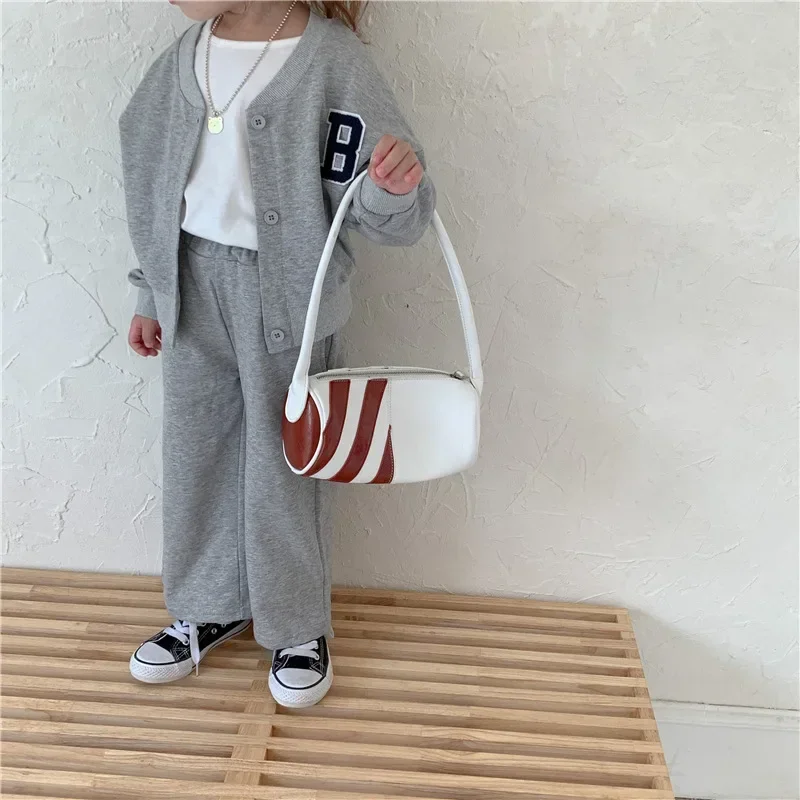 Spring and Autumn New Women's Treasure Foreigner Sweater Jacket Cardigan Flare Pants Girls' Set