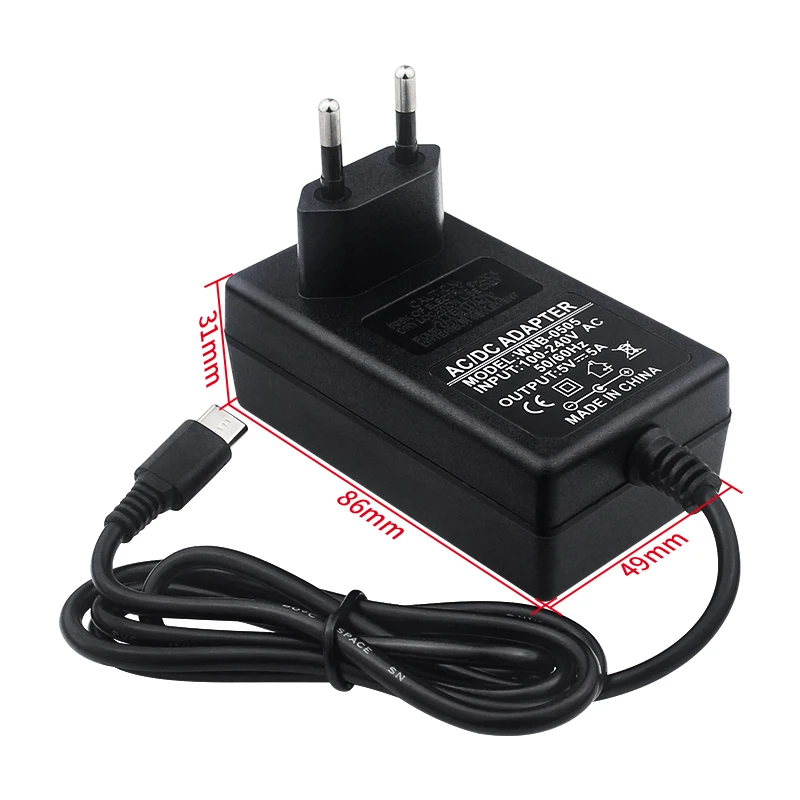Orange Pi Power Adapter 5V 5A Type-C Power Supply for Orange Pi 5 Pro / Max / Ul