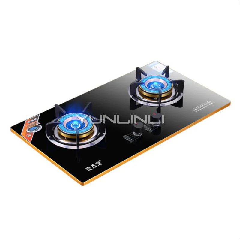 Household Gas Stove Embedded/Table Type Gas Furnace Double-burner Cooker