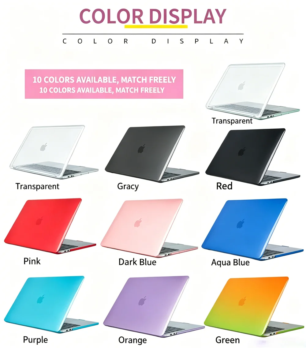Crimson Crystal Clear 13-Inch Protective Laptop Case