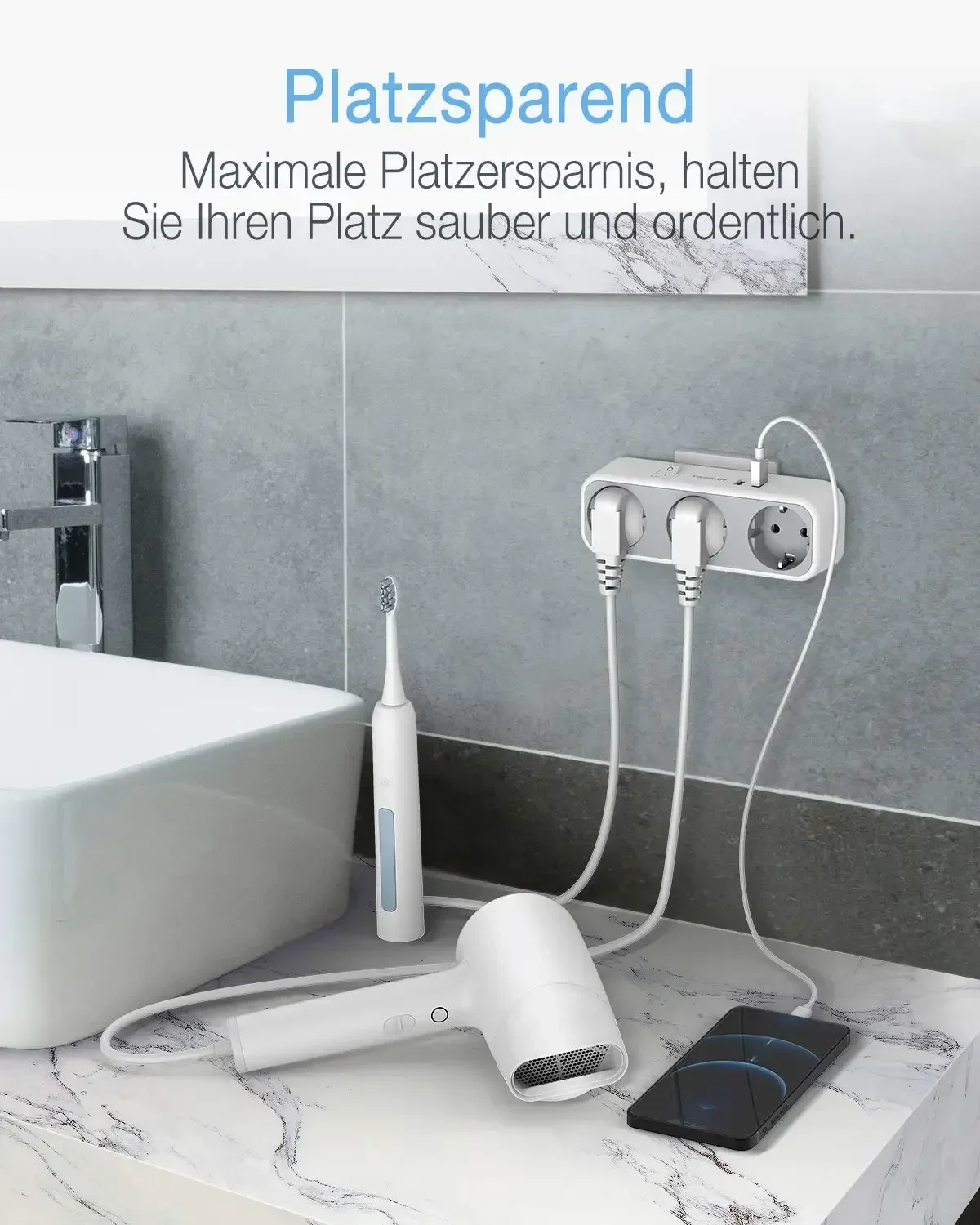 Power Strip TESSAN Multi Outlets Wall Power Strip USB Ports EU KR Multiple Wall Socket Power Adapter Overload Protection Home