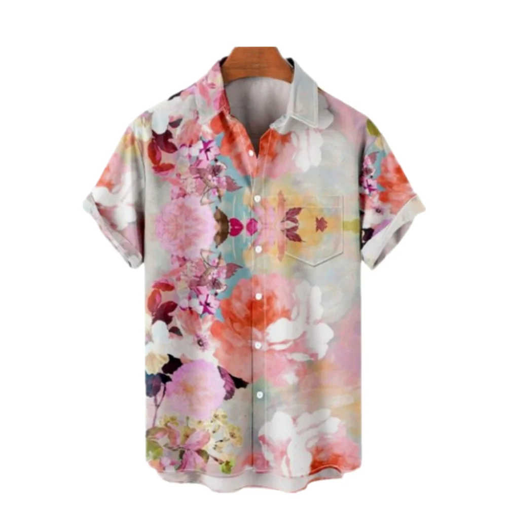 

Новинка, модная летняя гавайская рубашка в стиле Харадзюку, мужская рубашка с 3D рисунком из аниме, унисекс, Спортивная рубашка с коротким рукавом