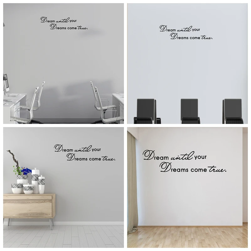 

1 pc motivational words Wall Art Decal Wall Stickers Pvc Material wallpaper home decor Wall Art MURAL Drop Shipping