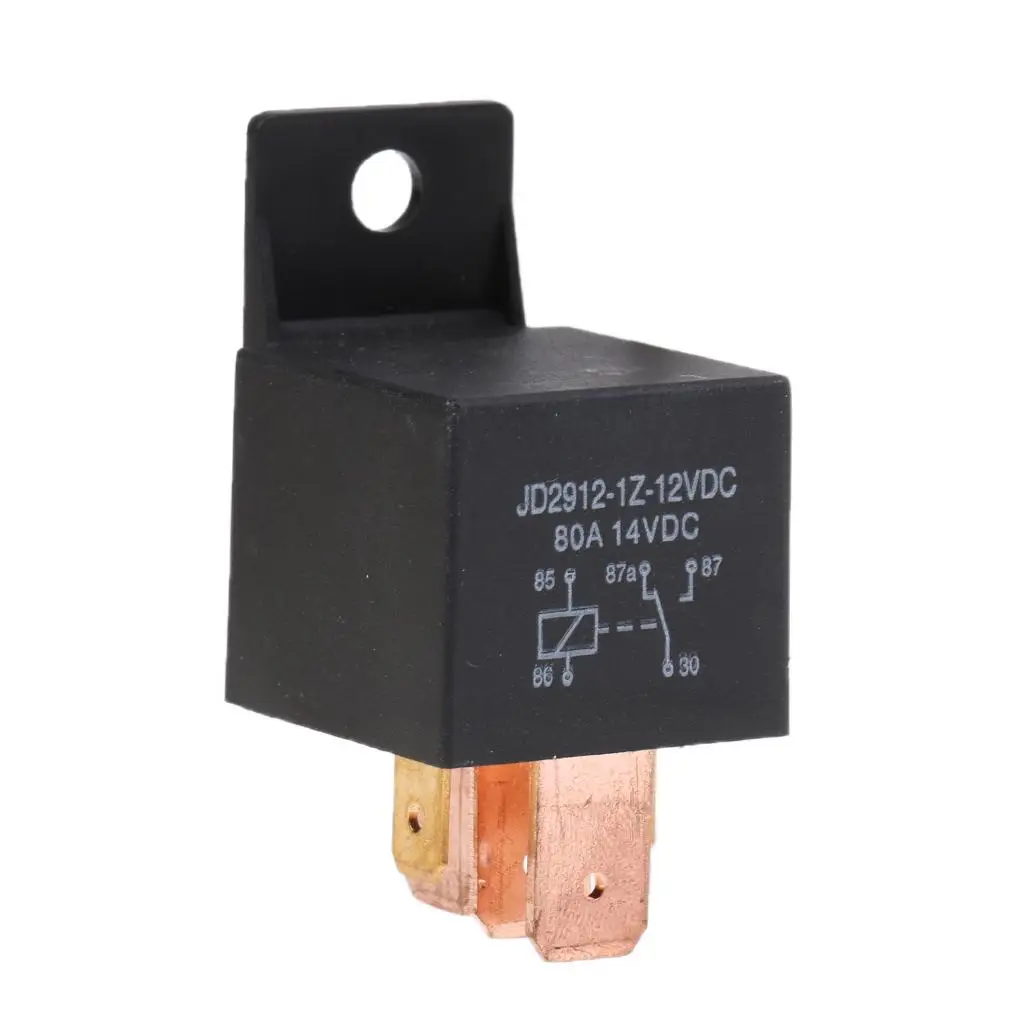 

N/O NC Change Over Changeover 5 Pin Relay 12V DC 80 AMP with Bracket