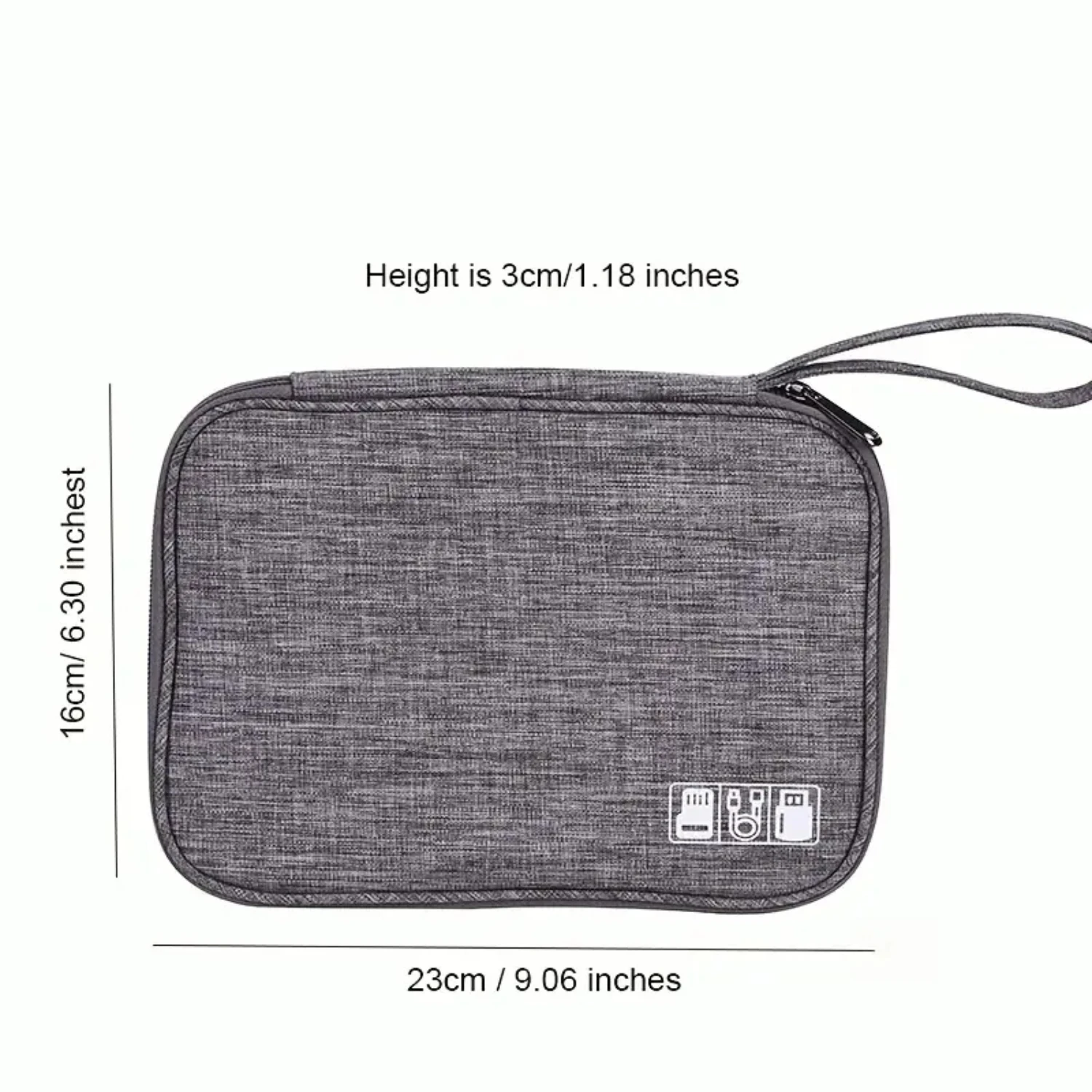Durable Waterproof Portable Travel Organizer for Electronics-Dustproof Cord Storage Bag with Multiple Pockets-Convenient Ele