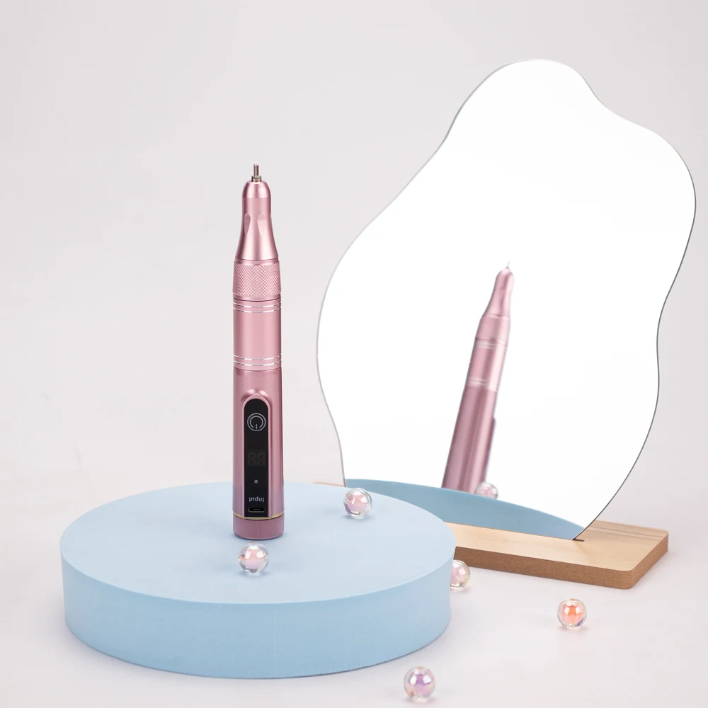 Pen Shape Handpiece Light Weight Professional Use 35000RPM Rechargeable Cordless Electric Nail Drill Machine Efile 2