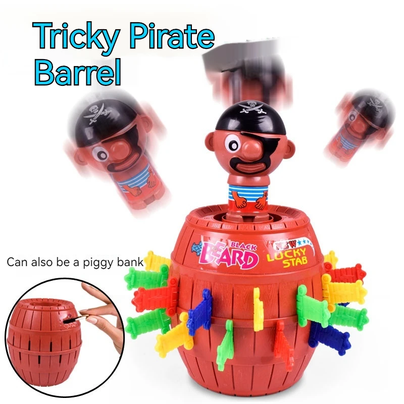 

Funny Pirate Barrel Creative Lucky Game Jumping Pirates Bucket Sword Stab Tricky Toy Family Interactive Games For Child Kid Gift