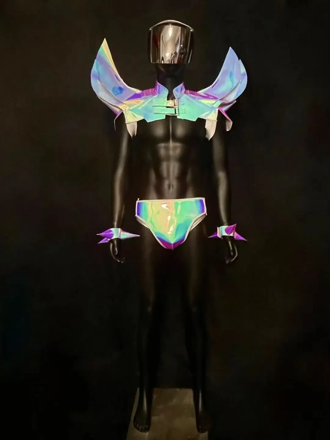 Valentine Shorts For Men Shiny Mirror Jacket Purple Bling Coat