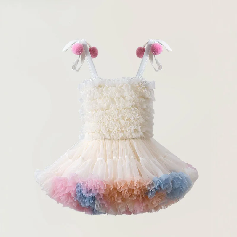 Baby Girl Dress Fluffy Mesh Halter TUTU Cake Dress Birthdays Clothes for Girls girls dress baby girl dress