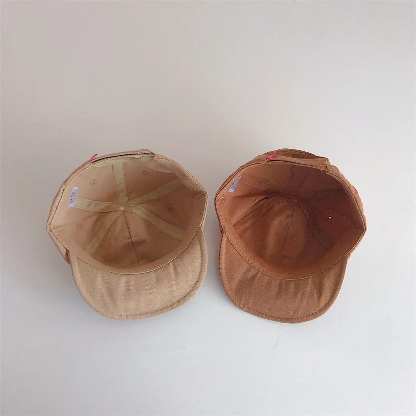 Baby Hat 5-24 Months Baby Four Seasons Cool and Handsome Versatile Soft Edge Letter Embroidered Duck Tongue Hat 4 Colors