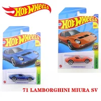 2022-202 Hot Wheels 71 LAMBORGHINI MIURA SV Mini Alloy Coupe 1/64 Metal Diecast Model Car Kids Toys Gift 1