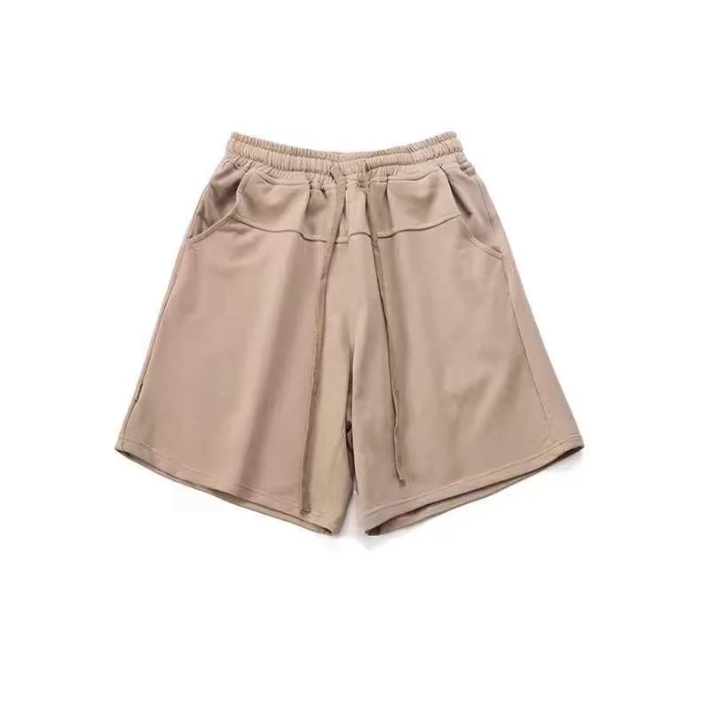 Basketball Shorts Muscle Fitness Running Pants Summer Loose Knit Solid Color Men's Sports Shorts Cropped Shorts