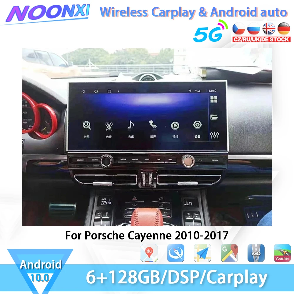 

Android 10.0 8G+128G For Porsche Cayenne 2010-2017 Radio Car Multimedia Player Auto GPS Navigation Head Unit Carplay 2Din WIFI