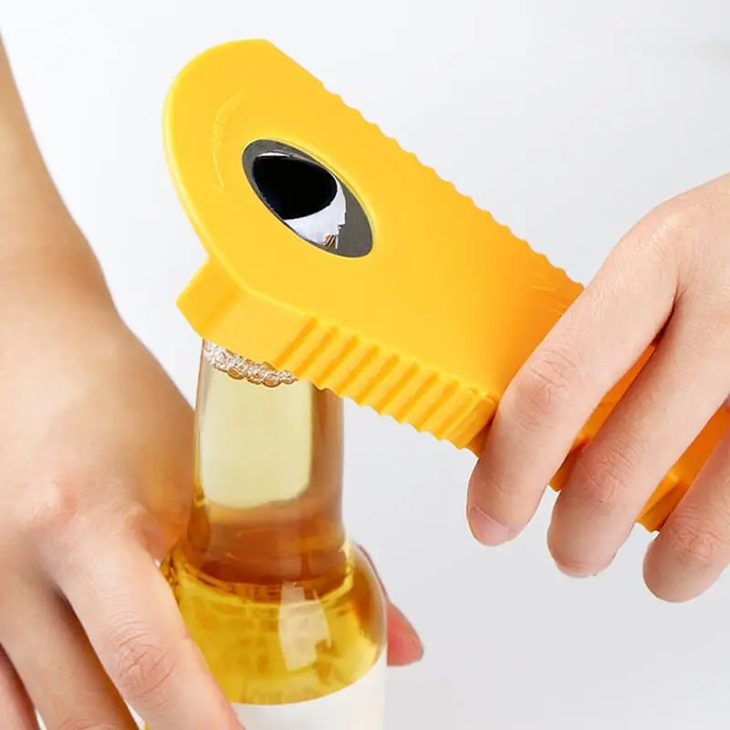 Jar Opener 5 in 1 Multi Function Can Opener Bottle Kit Silicone Handle 1PCS can opener bottle opener kitchen tools multifunctional tool