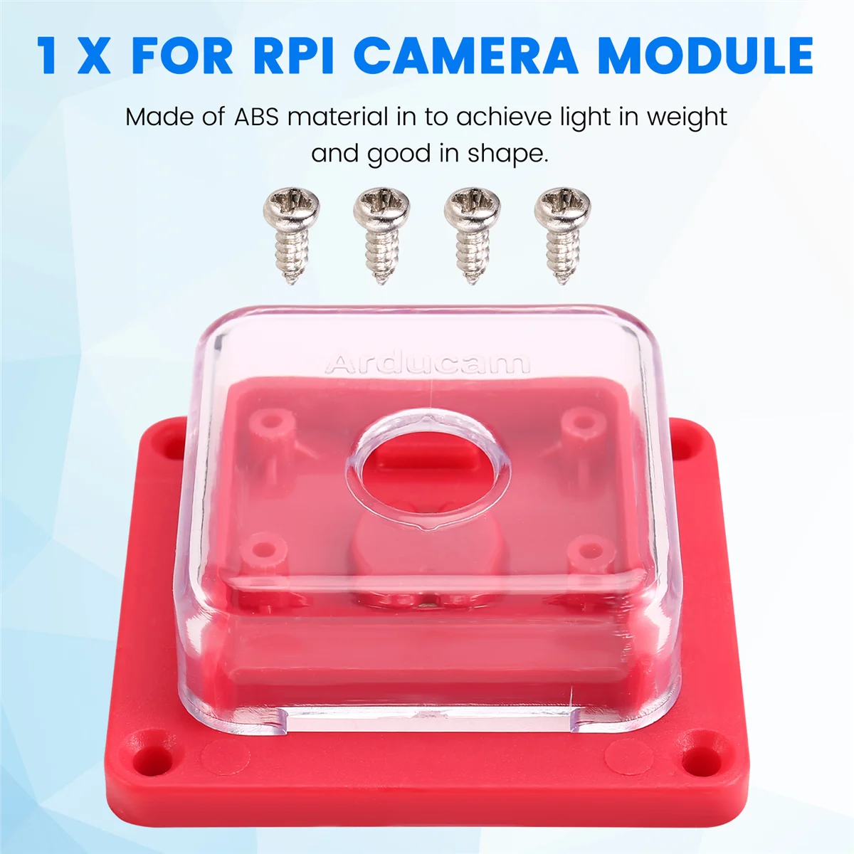 For RPi Camera Module Case for RPi Camera V1/V2 16MP/64MP IMX219 Board Housing Case Red