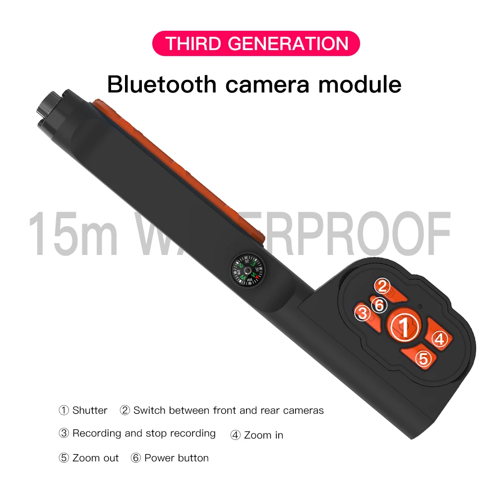 3ND Bluetooth Waterproof Case for Samsung, Huawei, Xiaomi, Oneplus, iPhone Diving Underwater Swim, General Size,15 Meter Deepth