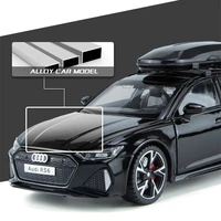 1/32 Audi RS6 Avant Alloy Station Wagon Car Model Diecast Metal Toy Vehicles Car Model Simulation Sound and Light Childrens Gift 2