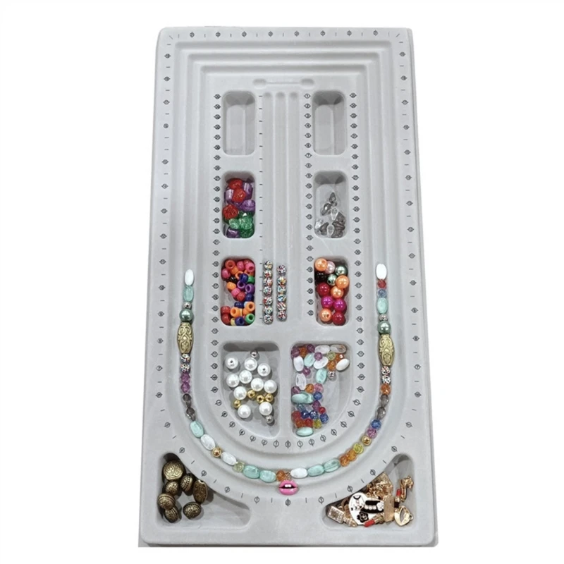 1pc Bracelet Design Board Flocked Bead Board for Bracelet Necklace