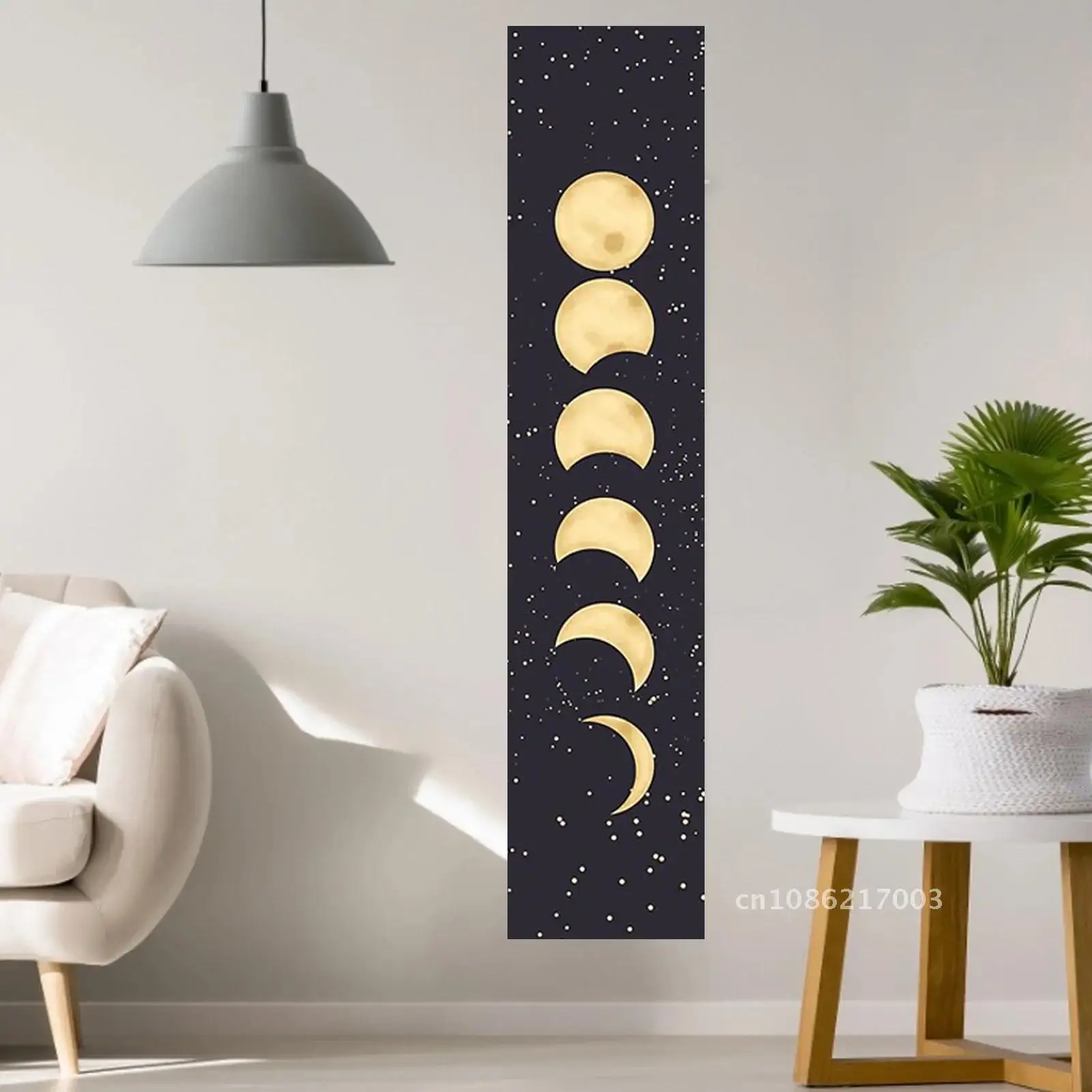 

Moon Phase Psychedelic Tapestry Black Galaxy Night Sky Wall Hanging Throw Blanket Home Decor Wall Hanging Tapestry