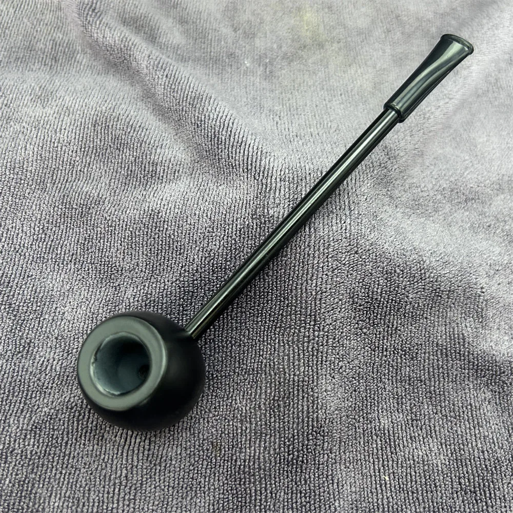 1pcs Black Wood Pipe Solid Wooden Tobacco Smoking Pipe Smoke Aceessories