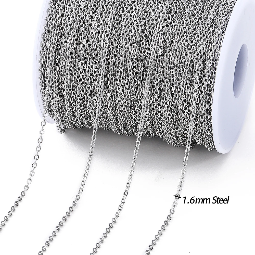Radiant Gold-Toned Stainless Steel Beaded Chain for DIY Jewelry Creations