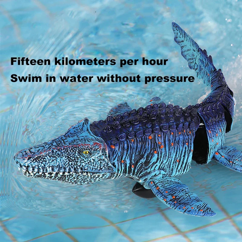 2.4G RC Crocodile Swinging Dragon High Speed Remote Control Simulation Mosasaurus Water Toys Kids Toys Boys Outdoor Game Gifts 3
