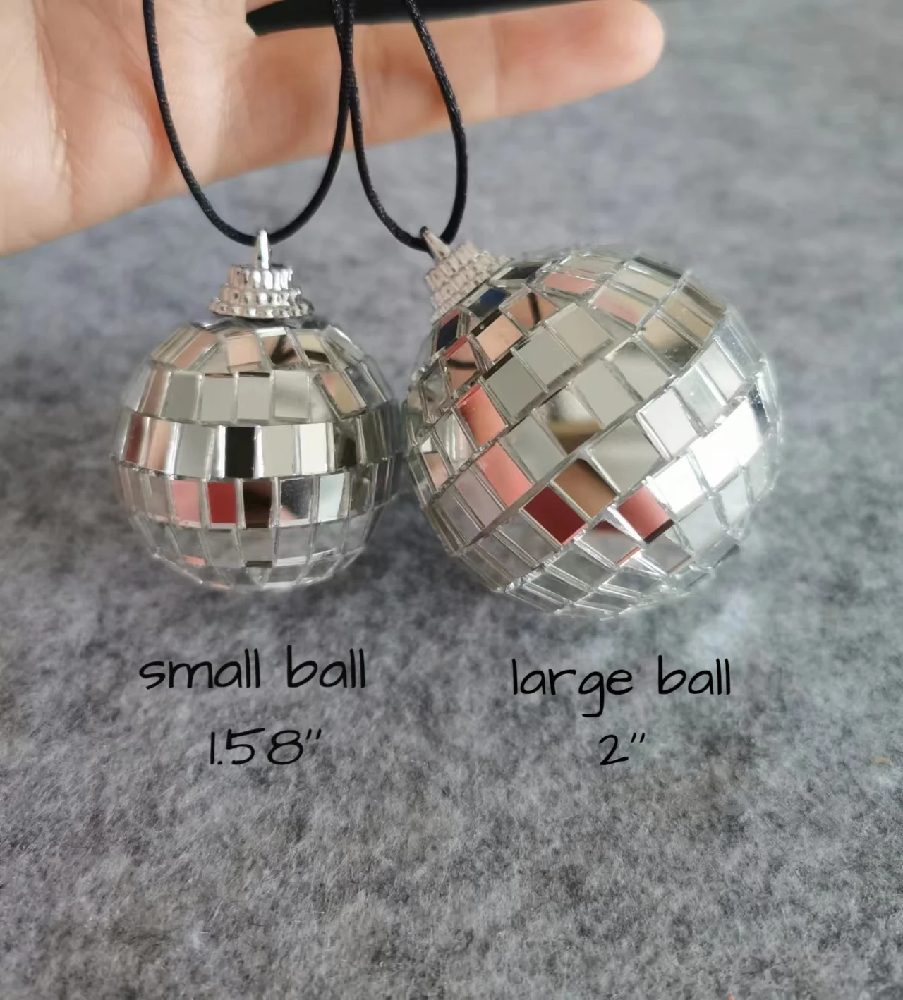 Disco Ball Car Pendant Rear View Mirror Hanging Ornament for Auto Window Retro Groovy Car Decoration Bling Charms Accessories 6