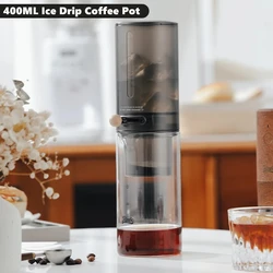 Portable Glass Drip Filter Cold Brew Coffee Maker with 100 Filter Papers (Black)