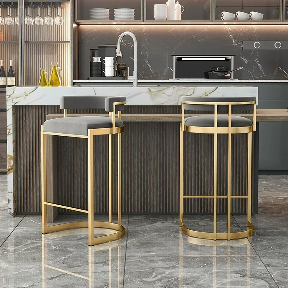 Modern Fabric Folding China High Counter Stool Stainless Bar Chair Bar Stools
