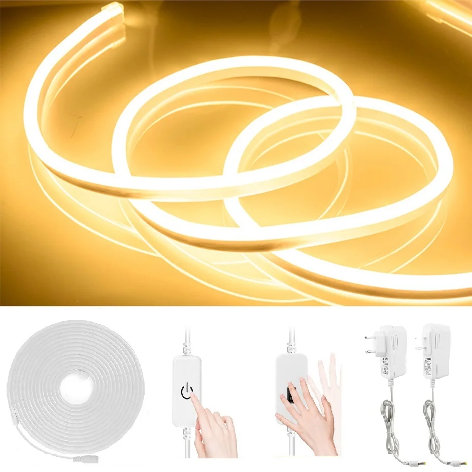 

LED Neon Strip DC 12V 120LEDs/M Dimmable Neon Lights SMD2835 IP67 Waterproof Flexible Led Tape Ribbon For Home Decoration