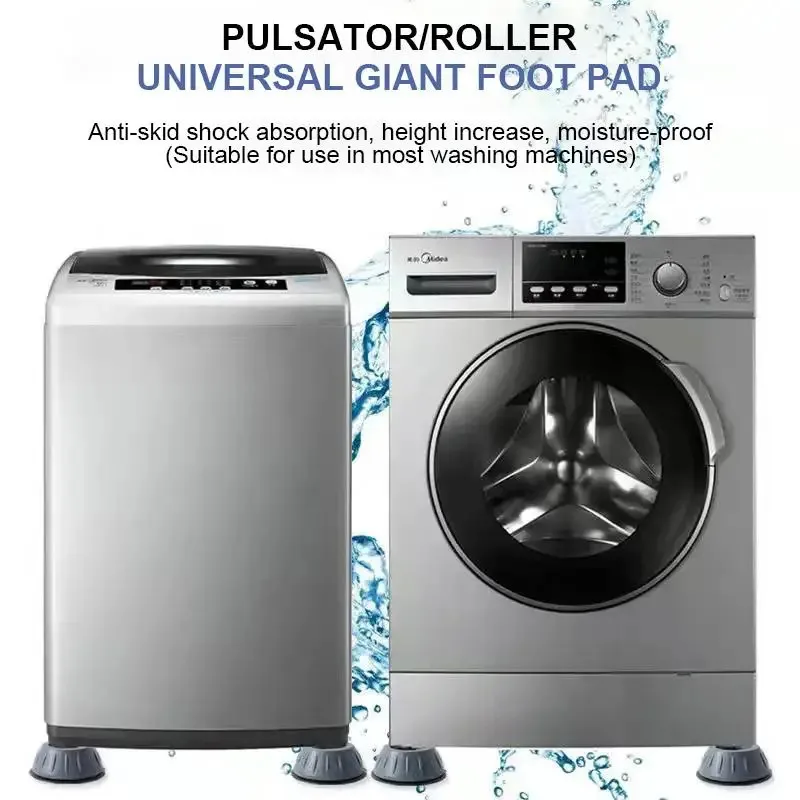 2-12pc Anti Vibration Feet Pads Waterproof Legs Slipstop Silent Skid Raiser Mat Washing Machine Support Dampers Stand Furniture