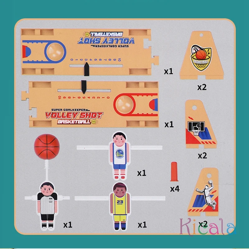 Children Early Education Tabletop Basketball Game 2 Player Battle Volley Shot Interactive Board Game Toy