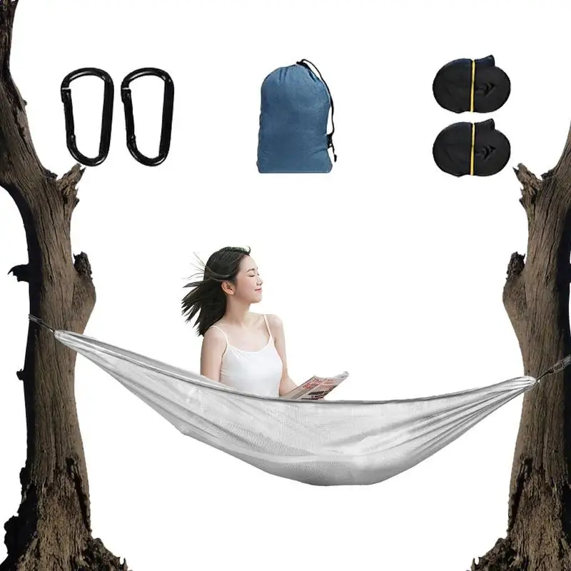 

Portable Hammock Breathable Hammock Ice Silk Hammocks Single Or Double Hammock For Backyard Yard Camping Hiking Patio