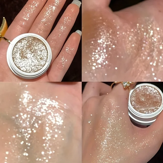 Shimmer Glitter Mashed Potatoes Highlighter Shine Highlighter Makeup Gel Face and Body Brighten Glitter Natural Contour Makeup 1