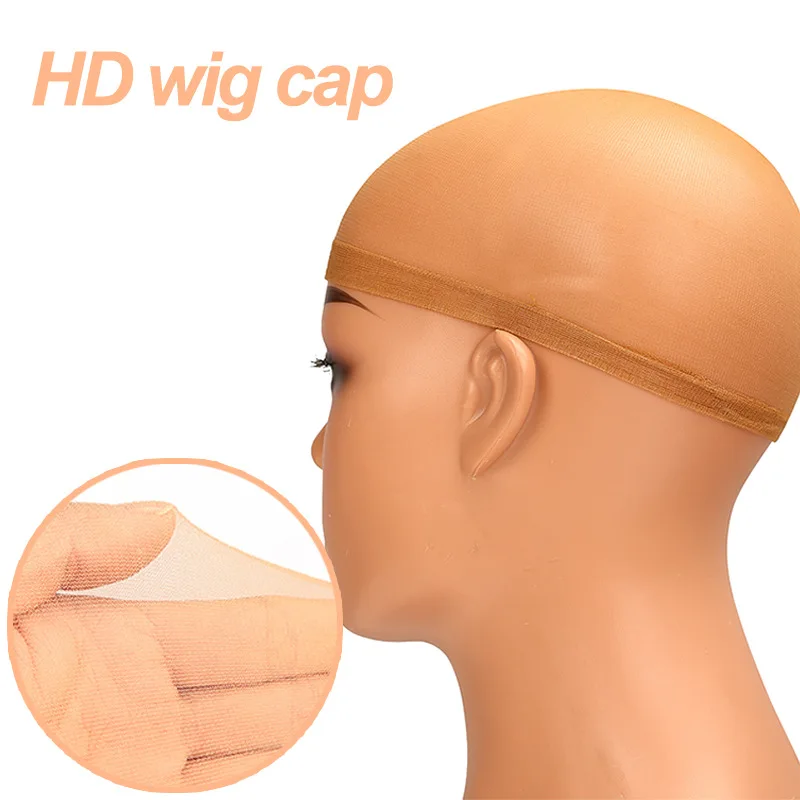 Hd Wig Cap 12pcs/6bag Thin Stocking Cap Wig Transparent Hd Invisible For Accessories