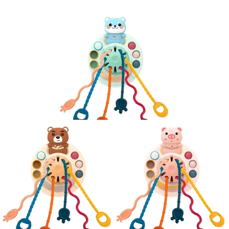Rattle Toy Teething Relief Puller Toy Sensory Enlightenment Baby Gift Drop shipping
