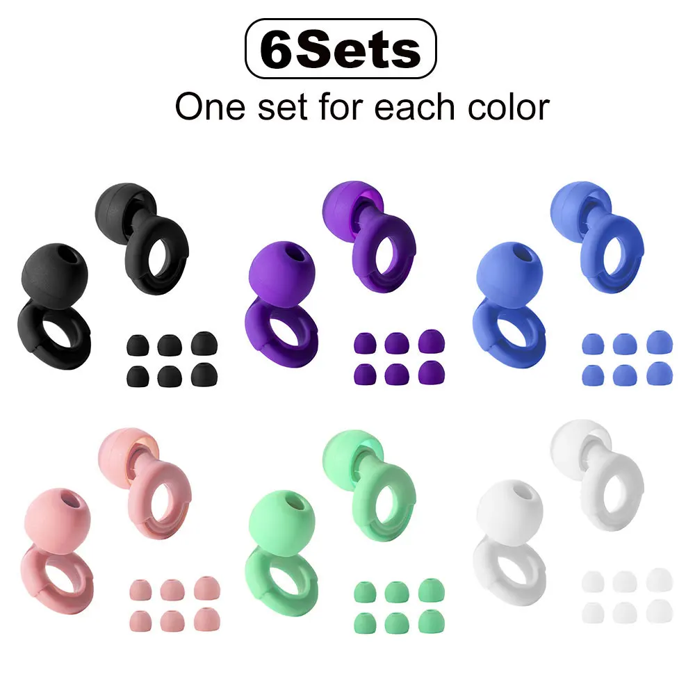 HUAK Super Soft Reusable Noise Reduction Ear Plugs – Ideal for Sleep, Swimming, and Work