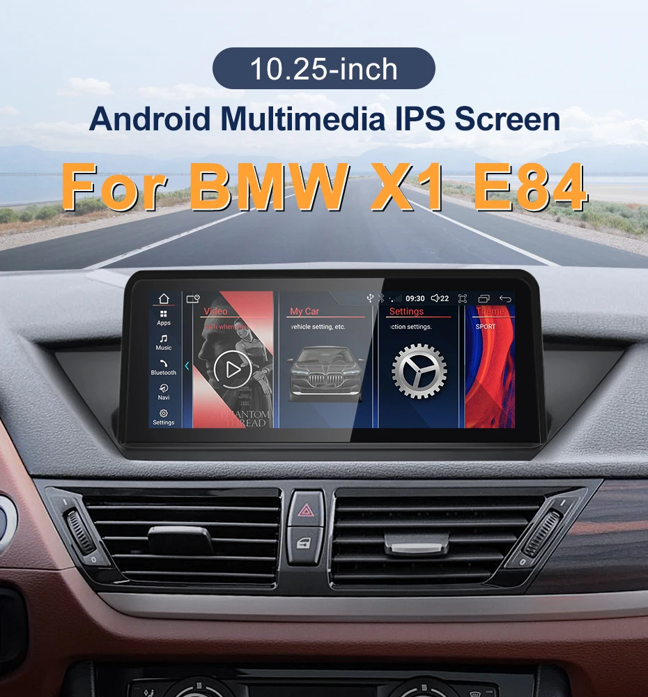 New ID6 ID7 ID8 UI Android System Wireless Carplay AUTO For BMW X1 E84 2012 2013