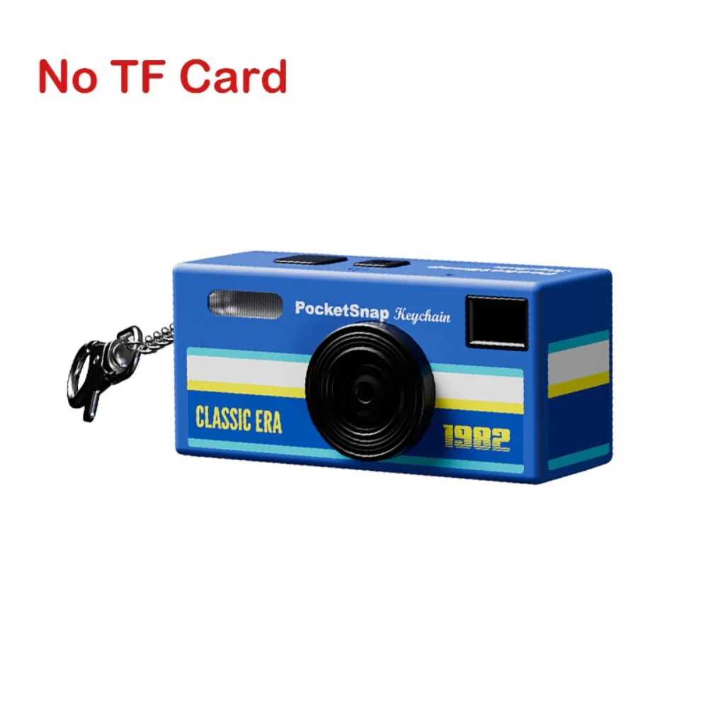 Portachiavi retrò per fotocamera per pollice Mini portachiavi a scatto tascabile Zaino CCD Borsa per fotocamera digitale con incisione video HD 1080P