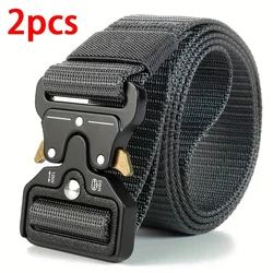 Unisex High - Quality Canvas Outdoor Belt - Versatile Nylon Accessory for Jeans and Sports Wear (2PCS Grey - B)