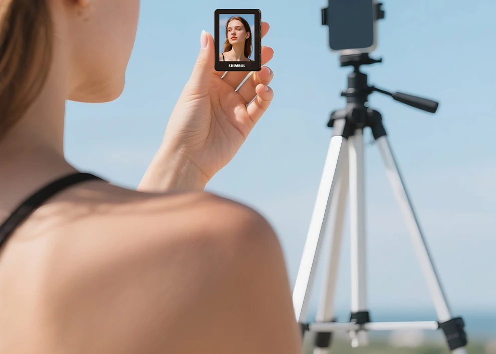 CP5 II Selfie Monitor Screen 2.4'' Phone Rear Camera For Selfie Vlog Live Stream