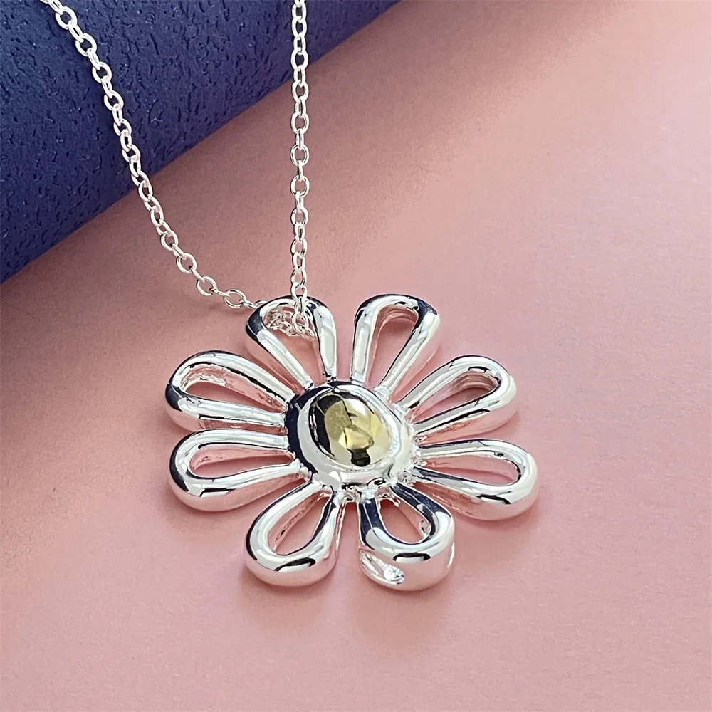 Collana Con Ciondolo A Forma Di Chiave E Cuore In Argento Sterling 925, Catena 45 Cm, Wanda Plata - 3