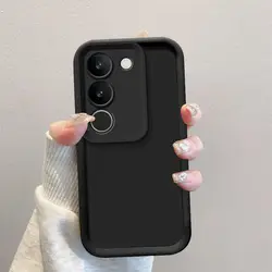 Premium Protective Phone Case with Smooth Skin Feel for Vivo V27 Pro (Tyjt black)