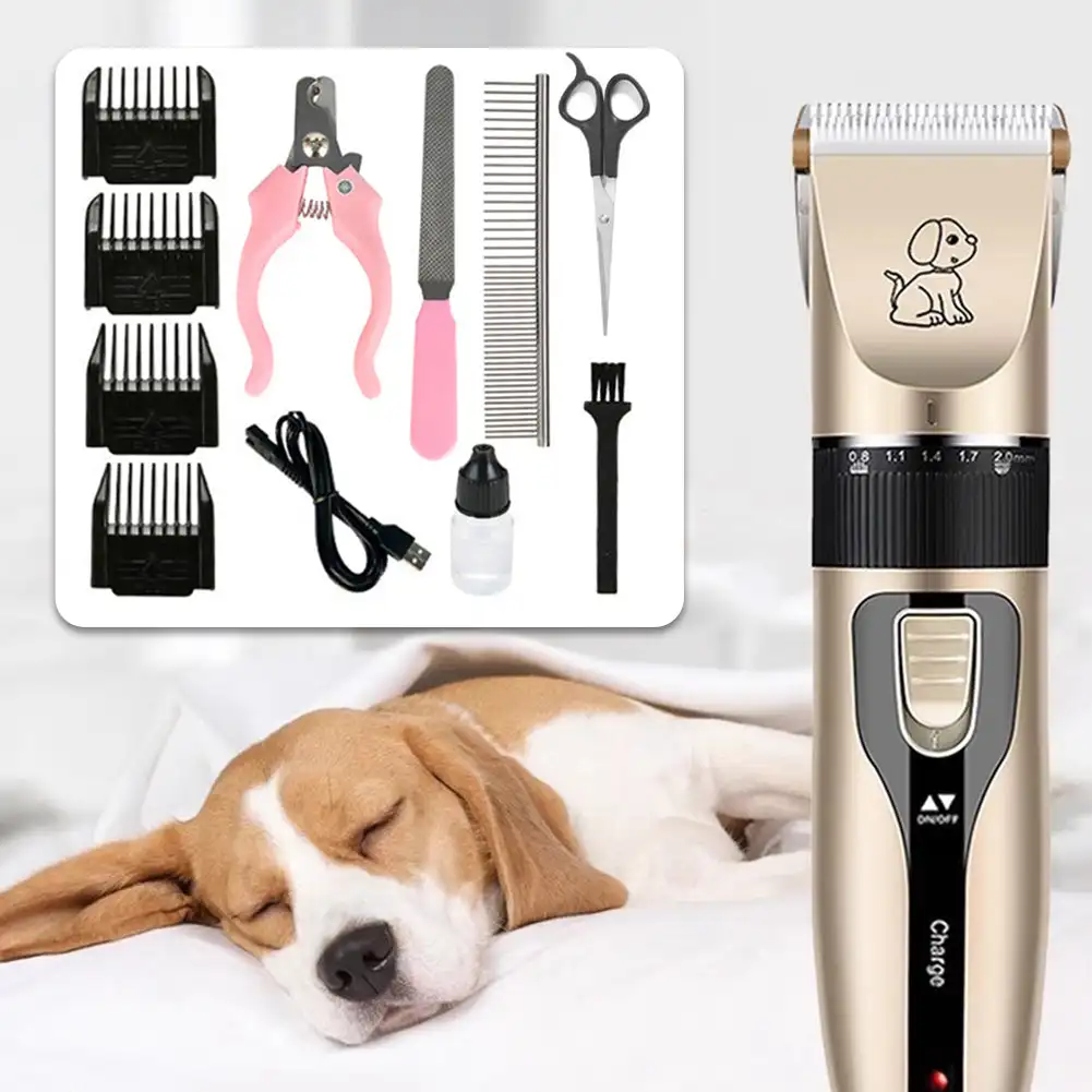USB Rechargeable Pet Hair Clipper Professional Low Decibel Dog Trimmer Cat Shaver Animal Haircut Machine for Pets