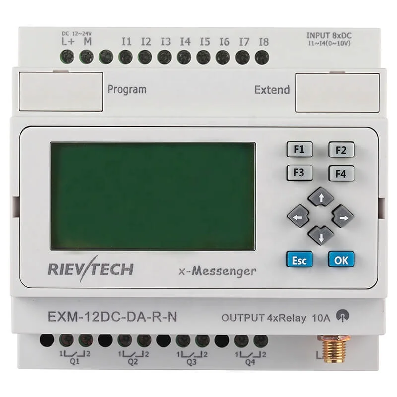 

EXM-12DC-DA-R-N-HMI PLC programmable relay for automation controller