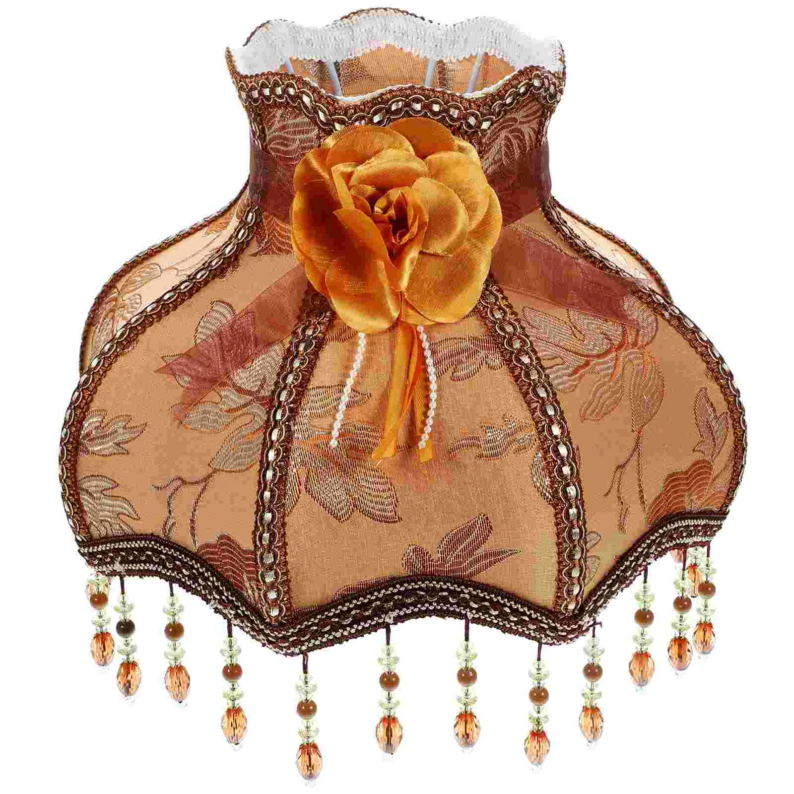 

Cloth Lampshade European Retro Lamp Shade Tassel Lamp Table Lamp Shade